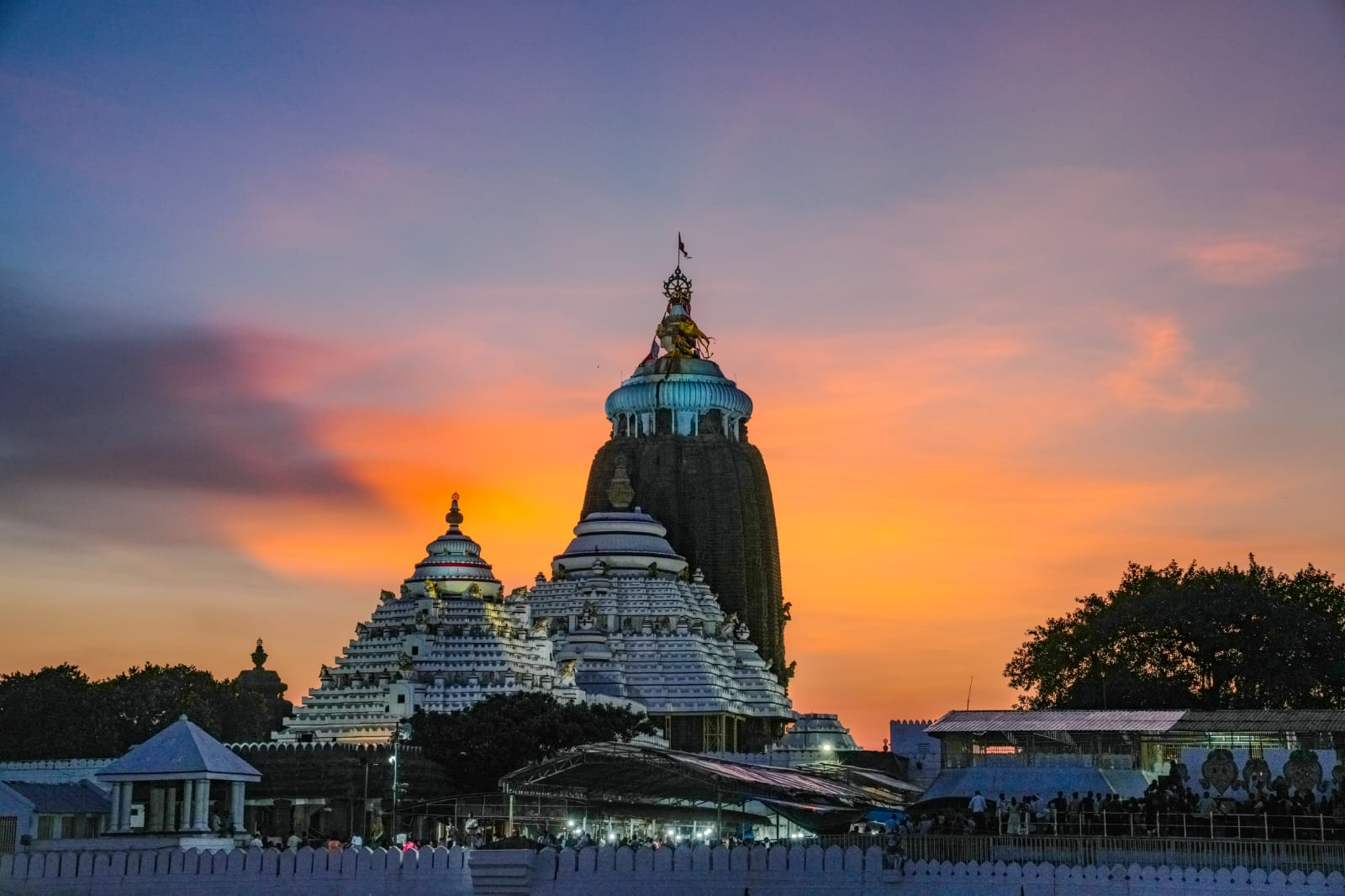 Jagannath temple at sunset