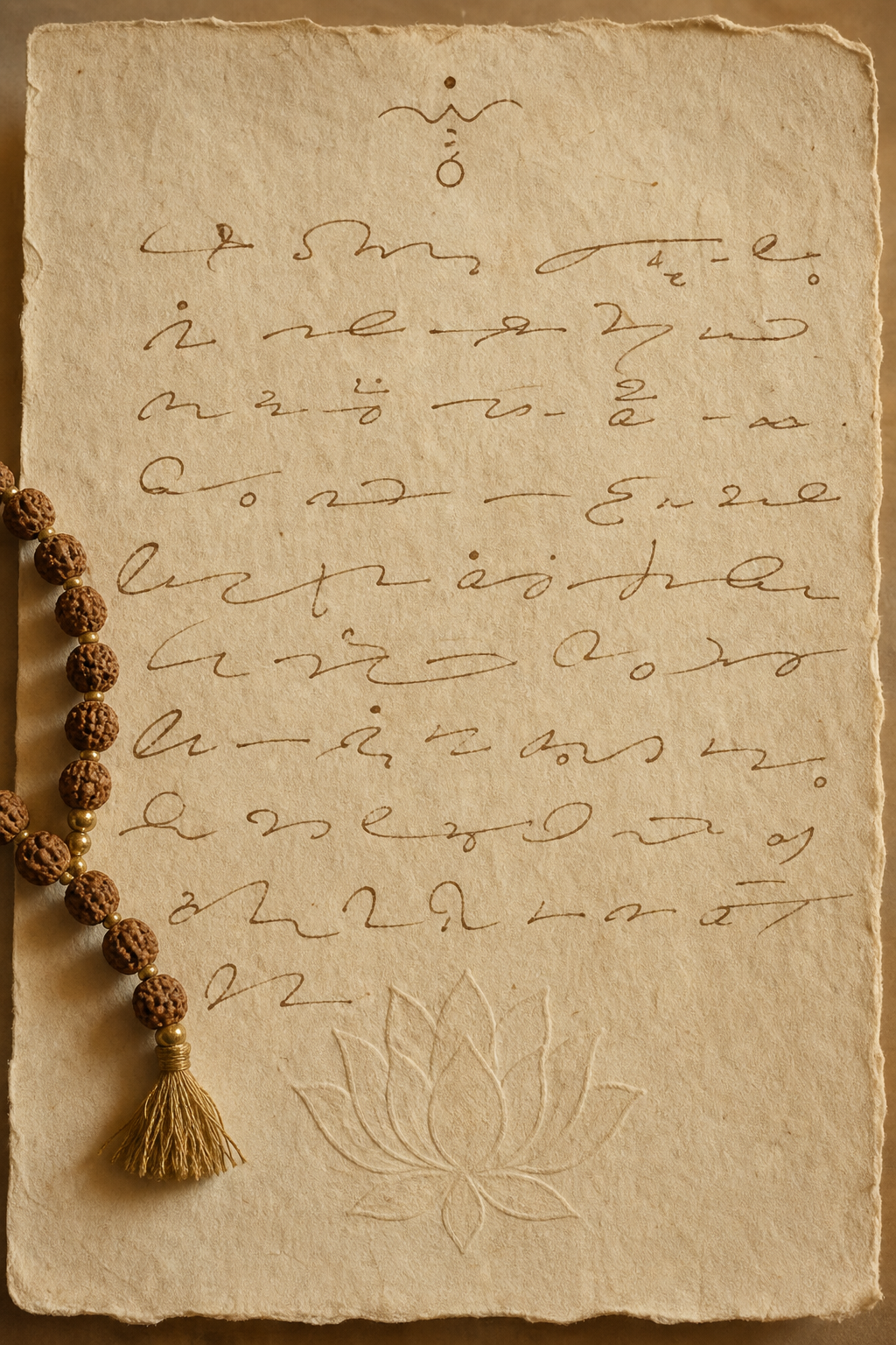 Kriya practice note and rudraksha mala