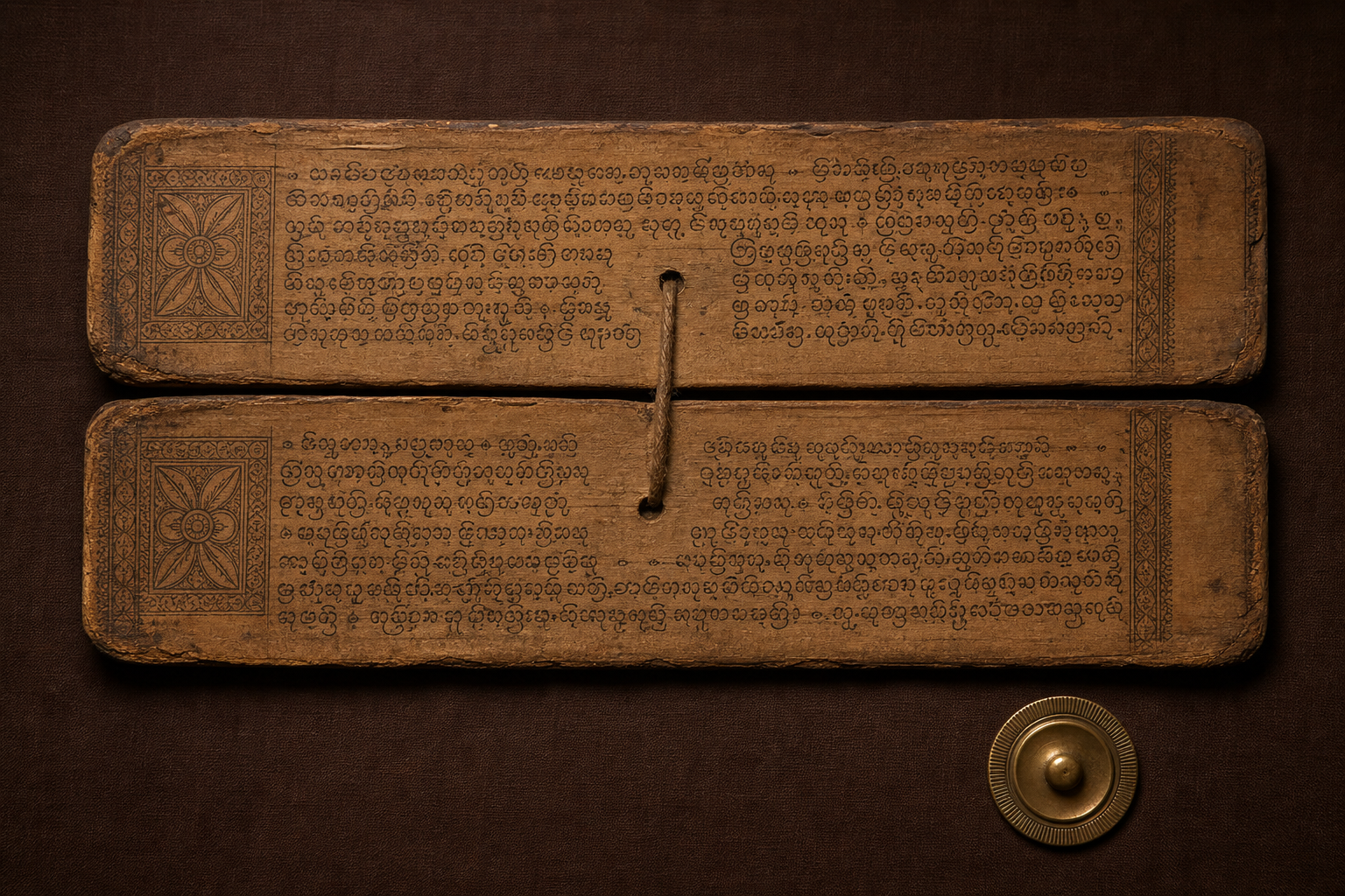 Original palm leaf temple manuscript